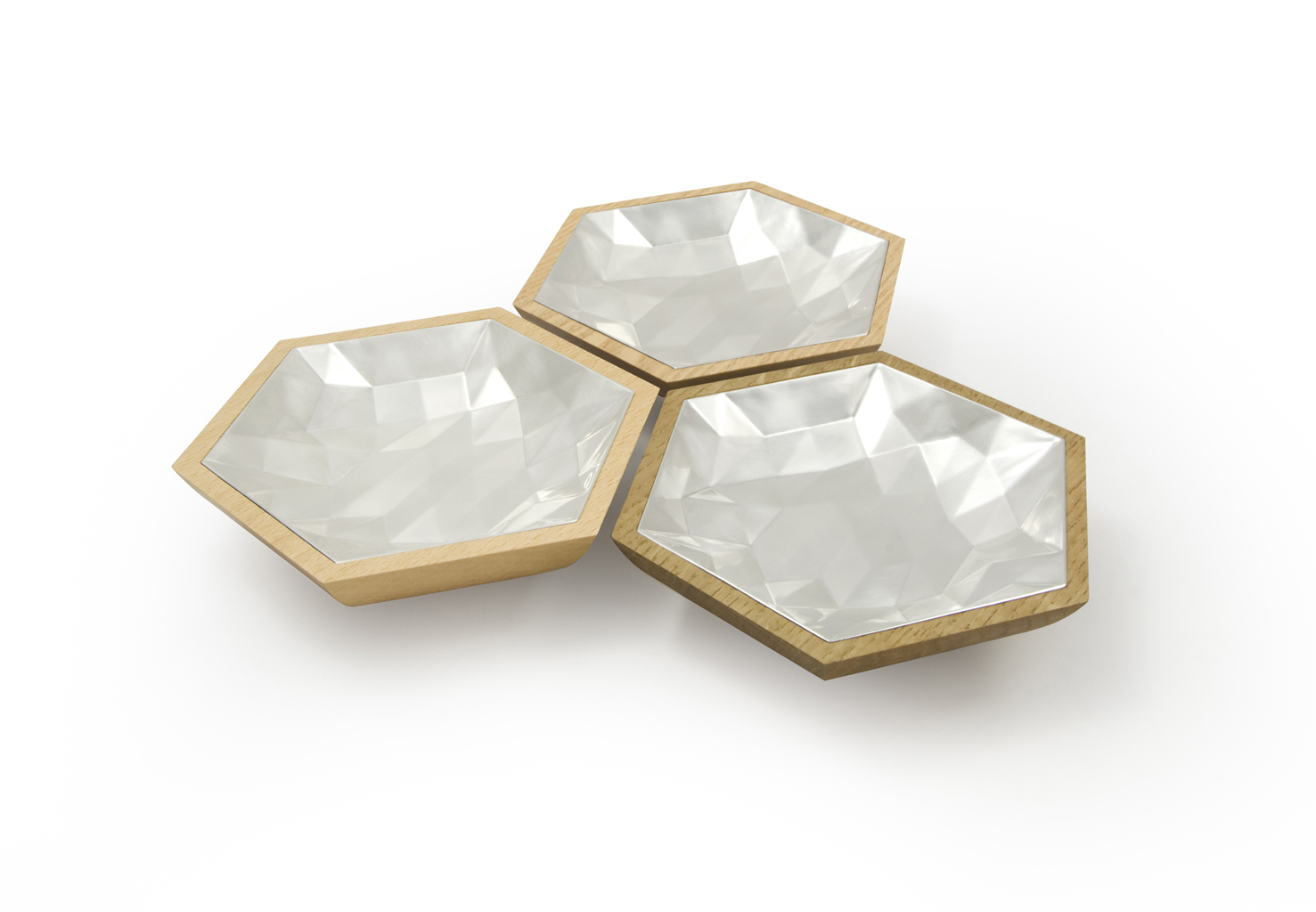 Faceted hexagon bowls