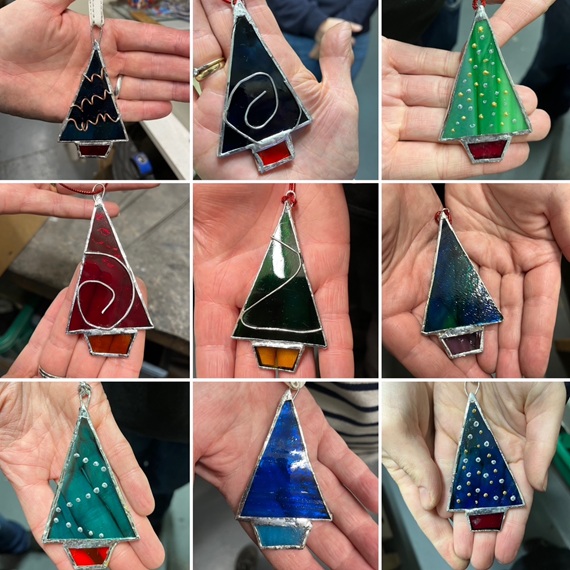 Glass Christmas tree decoration